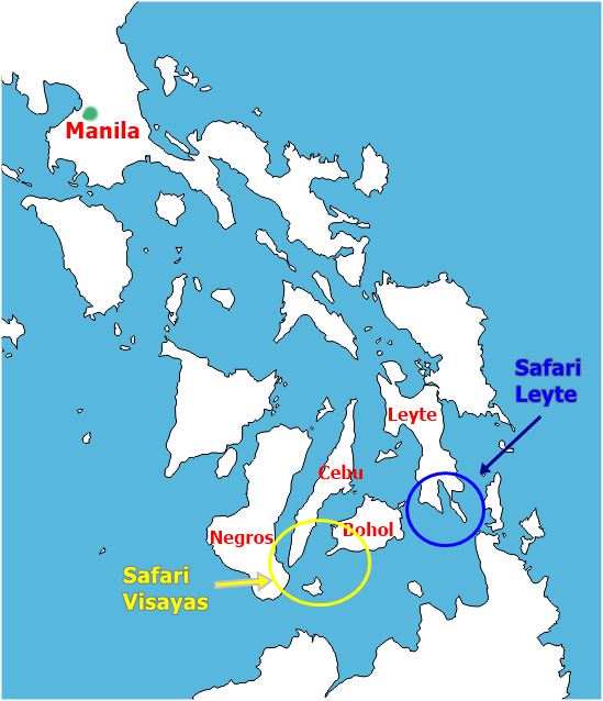 Tauchsafari Philippinen - Routen Safarirouten Tauchsafari Philippinen